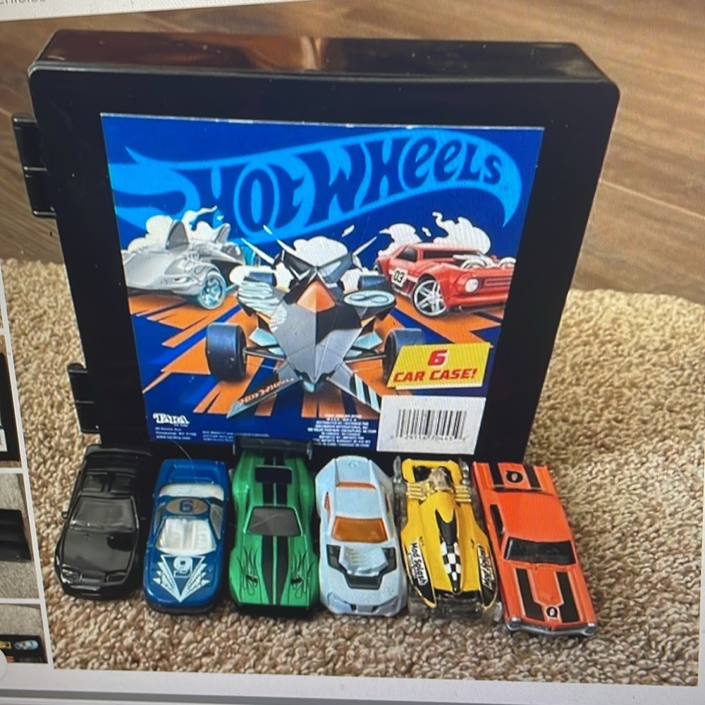 6 Cars and a carrying case